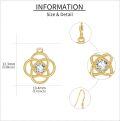 wholesale 14K Gold Knot Crystal Dangle Earrings for Women-0-3