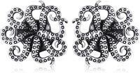 wholesale 925 Sterling Silver Octopus Stud Earrings for Women Girls Minimalist Sea Life s 6mm Diameter Hypoallergenic Nickel Free Post Backs (Silver)-Octopus