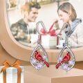 wholesale 925 Sterling Silver 925 Red Cardinal & Flower Teardrop Dangle Earrings - Mother's Day Gift for Her-0-2
