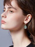 wholesale 925 Sterling Silver Abalone Shell Puffin Teardrop Dangle Earrings Gift for Women-0-1