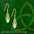wholesale 14K Gold Opal Teardrop Knot Drop Earrings - Christmas Gifts for Her-0-4