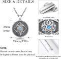 wholesale  925 Sterling Silver & Zircon All-Seeing Eye Necklace - 23mm Evil Eye Pendant with 20+2  - Wisdom & Protection Amulet Gift-0-3