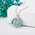 wholesale 925 Sterling Silver Abalone Shell Star of David Tree Of Life Pendant Necklace-0-1
