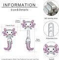 wholesale 925 Sterling Silver Pink Axolotl Stud Earrings for Girls and Women - Christmas Gifts-0-3