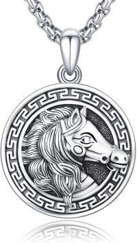 wholesale 925 Sterling Silver Horse Head Pendant Necklaces for Men & Women s-Horse Necklace
