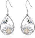 wholesale 925 Sterling Silver & Daisy Butterfly Earrings - Nickel-Free, Lead-Free, Gift Ready-0-0