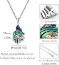 wholesale 925 Sterling Silver Abalone Shell Mountain Charm Necklace for Hikers and Nature Lovers-0-2