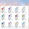 wholesale 925 Sterling Silver Heart-shaped Pink Crystal Ring-0-4