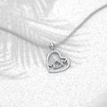 wholesale 925 Sterling Silver Mom Pendant With Heart And Zircon Details-0-2