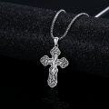 wholesale 925 Sterling Silver Celtic Knot & Plain Cross Pendants with Gold Plating for Men-0-1