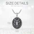 TOUPOP Sterling Silver & Stone Lion Wolf Star of David Eye of Horus Necklace Pendant Gift-0-2