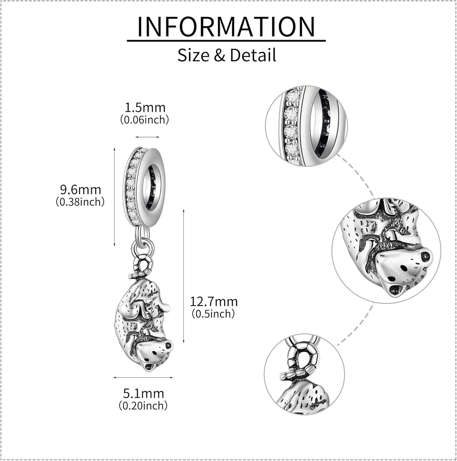 wholesale 925 Sterling Silver Dangle Cow Charm Pendant for Bracelets Necklaces Jewelry Making Supplies Gifts Women Girls Kids Teens-0-4