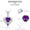 wholesale 925 Sterling Silver Amethyst Birthstone Necklaces Wholesale for Women-0-3