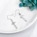 wholesale 925 Sterling Silver Cross Vine Drop Earrings for Women-0-2