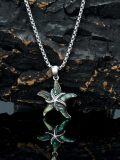 wholesale 925 Sterling Silver Abalone Starfish Pendant Necklace for Women-0-4