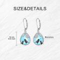 wholesale 925 Sterling Silver Blue Agate Birds Teardrop Dangle Earrings-0-4