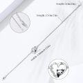 wholesale 925 Sterling Silver Heart-Shaped Panda Charm Bracelet for Women Gifts-0-2
