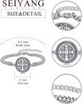wholesale 925 Sterling Silver St. Michael/Christopher Adjustable Medal Bracelet for Men Women Religious Protection Jewelry with 6mm 9+2 Figaro Link-0-1