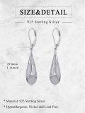 wholesale 925 Sterling Silver Blue Enamel Tear Drop Leverback Earrings for Women Gift Ideas-0-15