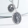 wholesale 925 Sterling Silver Saint Sebastian Soccer Athlete Protection Medallion Pendant Necklace for Men-0-1