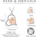 wholesale 925 Sterling Silver Heart-Shaped Angel and Puppy Pendant Necklace for Women's Gift-0-4