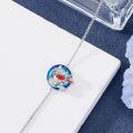 wholesale 925 Sterling Silver Blue Crystal Cardinal Bird Charm Bracelet-0-1