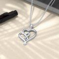 wholesale 925 Sterling Silver Infinity Heart Pendant Necklace-0-4