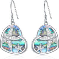 wholesale 925 Sterling Silver Starfish Shell Drop Earrings Oceanic  for Her-Starfish