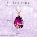 wholesale 925 Sterling Silver Purple Crystal Rose Pendant Necklace Nana Gifts for Mother's Day-0-4
