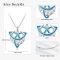 wholesale 925 Sterling Silver Blue Crescent Moon Pendant With Opal Inlay And Star Cutouts-0-1
