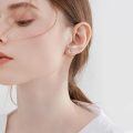 wholesale 925 Sterling Silver Open Heart Stud Earrings White Gold Plated Jewelry For Women-0-3