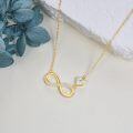 wholesale Gold Crescent Moon & Sun Charm Necklace 14K Yellow Gold Minimalist  for Her-0-3