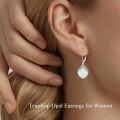 wholesale Sterling Silver Gemstone Celtic Knot Teardrop Leverback Earrings-0-5