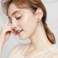 wholesale 925 Sterling Silver Heart-Shaped Horse Stud Earrings for Women - Hypoallergenic -0-3