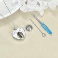 wholesale 925 Sterling Silver Angel Wing Cremation Jewelry Keepsake Memorial Urn Necklace w/Heart Charm & Funnel Set-0-2