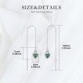 wholesale 925 Sterling Silver Celtic Knot Heart Threader Earrings w 12 Birthstones-0-49