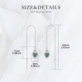 wholesale 925 Sterling Silver Celtic Knot Heart Threader Earrings w 12 Birthstones-0-49