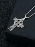 wholesale 925 Sterling Silver &  Celtic Knot Cross Pendant Necklaces for Men/Women-0-3