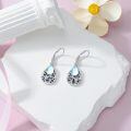 wholesale 925 Sterling Silver Dragonfly Moonstone Abalone Shell Teardrop Drop Earrings For Women-0-3