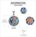 wholesale Sterling Silver Abalone Shell Celtic Knot Birth Flower Necklace for Women-0-30