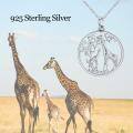 wholesale 925 Sterling Silver Lovers Giraffe Couple Pendant Necklace Wholesale Gift-0-1