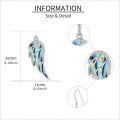 wholesale 925 Sterling Silver Abalone Shell Angel Wing Drop Earrings with Cubic Zirconia for Women-0-2