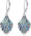 wholesale 925 Sterling Silver Abalone Shell Bohemian Earrings for Women, Tarnish Resistant, 1.14 Drop, Gift Ready-0-0