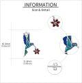wholesale 925 Sterling Silver Hummingbird Stud Earrings with Enamel and Flower Accents - Mother's Day Gift Idea-0-4