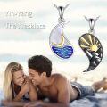 wholesale 925 Sterling Silver Yin Yang Sun & Moon Pendant Necklaces Set for Couple-0-1