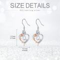 wholesale TOUPOP Rose Heart Earrings For Women Sterling Silver Butterfly Initial Q Letter Drop Dangle Earrings Anniversary Birthday Christmas Jewelry Gifts For Her Wife Girlfriend Mom -0-5