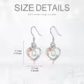TOUPOP Sterling Silver Rose Heart Butterfly Initial Q Letter Drop Dangle Earrings-0-5