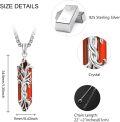 wholesale 925 Sterling Silver Red Jasper Tree of Life Healing Crystal Pendant Necklace-0-4