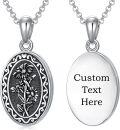 wholesale  Sterling Silver 12 Month Birth Flower Photo Locket Necklace Jewelry Gift -0-59