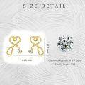 wholesale 925 Sterling Silver Gold Moissanite Diamond Earrings - 2Pcs 12mm Round Brilliant Cut D-F VVS for Medical Workers, Stethoscope Jewelry Gift for Doctors, Nurses-0-2